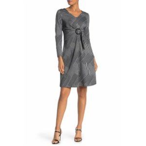 Spense Printed Belted Waist Dress- BNWT